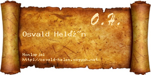 Osvald Helén névjegykártya